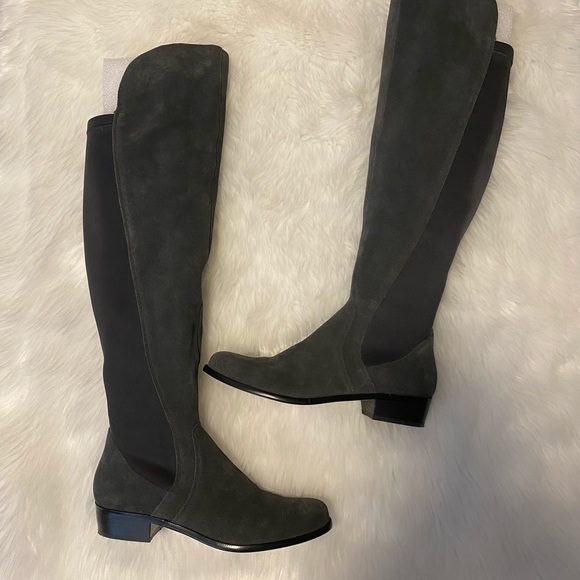 Corso Como Laura Gray Suede Over the Knee Boots - Picture 1 of 12